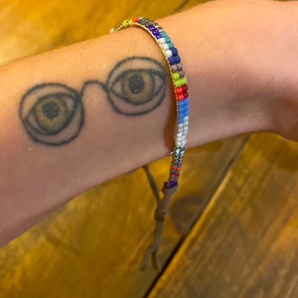 Delicate beaded leather adjustable colorful bracelet ❤️🧡💛💚💙🤎